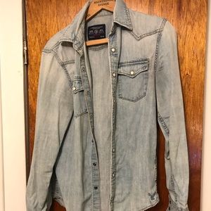 American Eagle jean shirt